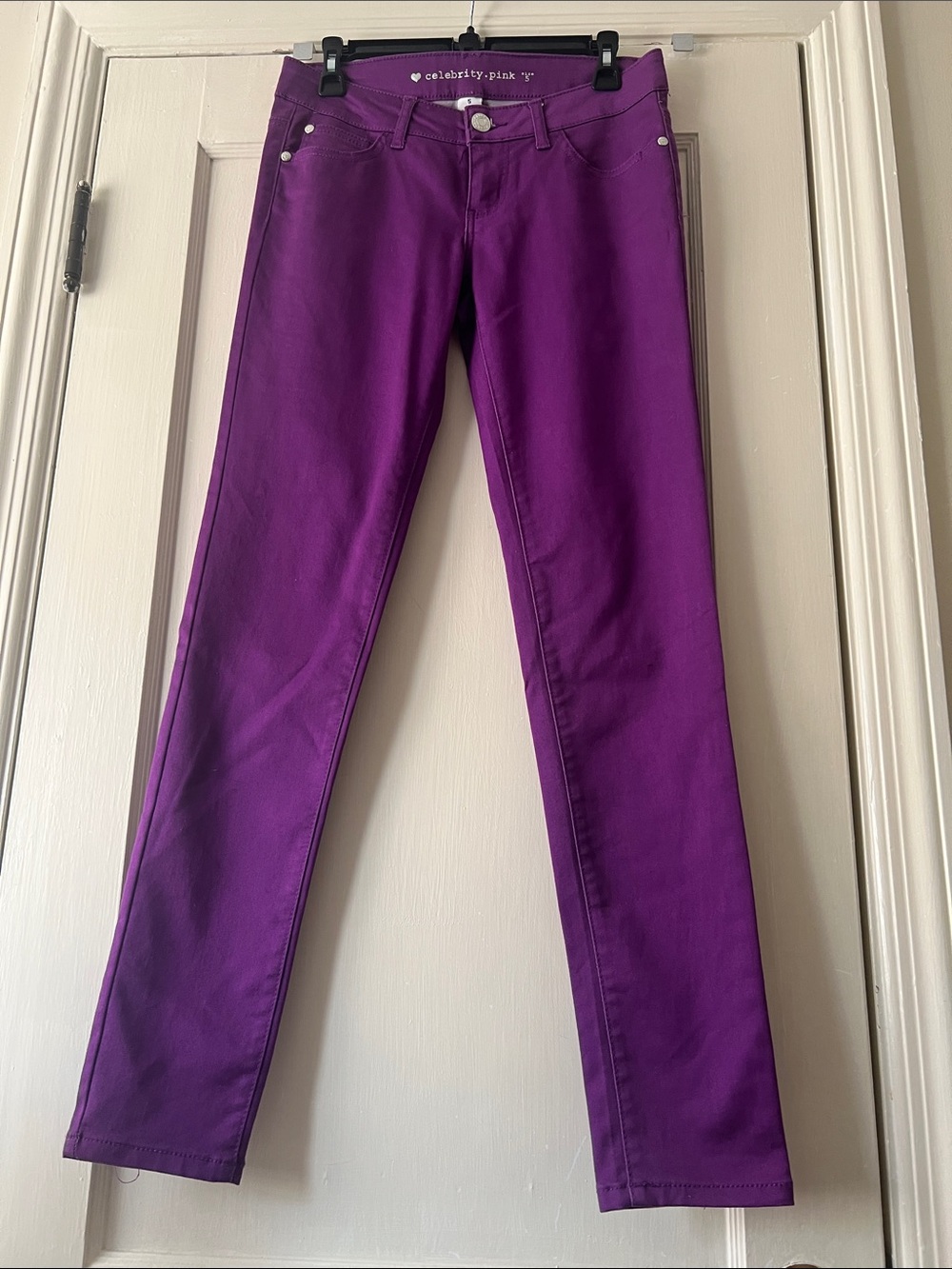Celebrity Pink Bright Purple Skinny Jeans